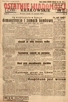 Ostatnie Wiadomości Krakowskie. 1935, nr 16