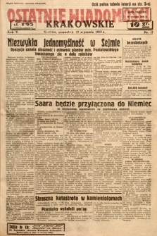 Ostatnie Wiadomości Krakowskie. 1935, nr 17