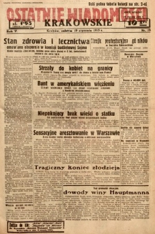 Ostatnie Wiadomości Krakowskie. 1935, nr 19