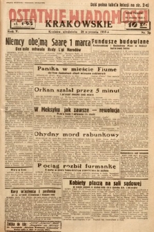 Ostatnie Wiadomości Krakowskie. 1935, nr 20