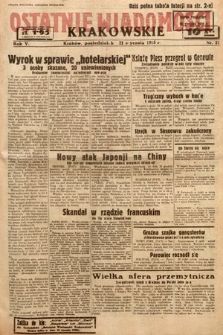 Ostatnie Wiadomości Krakowskie. 1935, nr 21