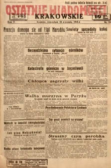 Ostatnie Wiadomości Krakowskie. 1935, nr 24