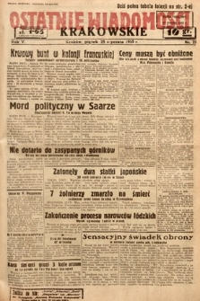 Ostatnie Wiadomości Krakowskie. 1935, nr 25