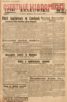 Ostatnie Wiadomości Krakowskie. 1935, nr 27