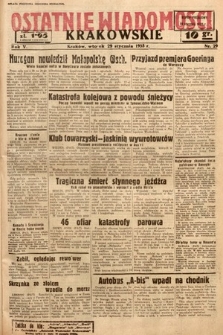 Ostatnie Wiadomości Krakowskie. 1935, nr 29