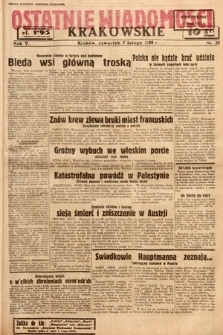 Ostatnie Wiadomości Krakowskie. 1935, nr 38