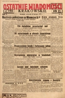 Ostatnie Wiadomości Krakowskie. 1935, nr 43