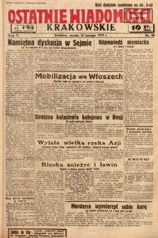 Ostatnie Wiadomości Krakowskie. 1935, nr 44