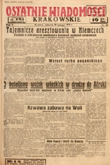 Ostatnie Wiadomości Krakowskie. 1935, nr 50