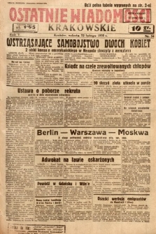 Ostatnie Wiadomości Krakowskie. 1935, nr 54