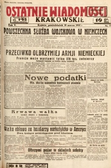 Ostatnie Wiadomości Krakowskie. 1935, nr 77
