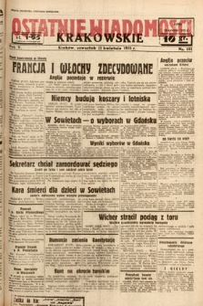 Ostatnie Wiadomości Krakowskie. 1935, nr 101