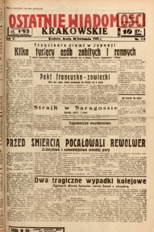 Ostatnie Wiadomości Krakowskie. 1935, nr 112