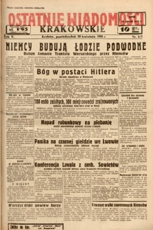 Ostatnie Wiadomości Krakowskie. 1935, nr 117