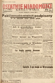 Ostatnie Wiadomości Krakowskie. 1935, nr 123