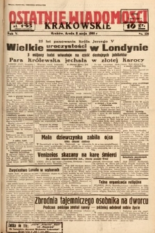 Ostatnie Wiadomości Krakowskie. 1935, nr 126