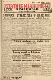 Ostatnie Wiadomości Krakowskie. 1935, nr 128