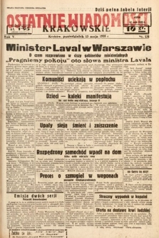 Ostatnie Wiadomości Krakowskie. 1935, nr 131