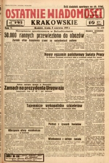 Ostatnie Wiadomości Krakowskie. 1935, nr 154