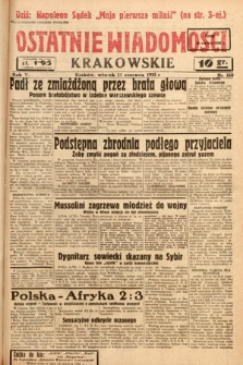 Ostatnie Wiadomości Krakowskie. 1935, nr 160
