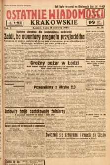 Ostatnie Wiadomości Krakowskie. 1935, nr 161