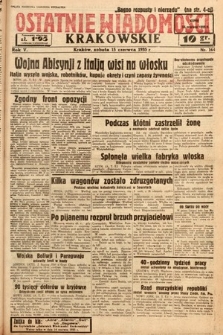 Ostatnie Wiadomości Krakowskie. 1935, nr 164
