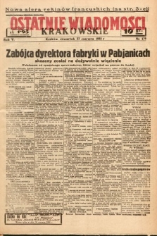 Ostatnie Wiadomości Krakowskie. 1935, nr 176