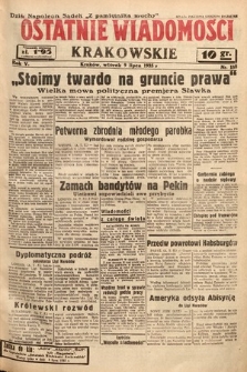 Ostatnie Wiadomości Krakowskie. 1935, nr 188