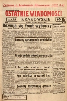 Ostatnie Wiadomości Krakowskie. 1935, nr 192