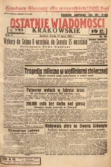 Ostatnie Wiadomości Krakowskie. 1935, nr 196