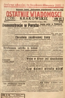 Ostatnie Wiadomości Krakowskie. 1935, nr 201