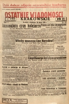 Ostatnie Wiadomości Krakowskie. 1935, nr 207