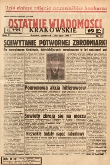 Ostatnie Wiadomości Krakowskie. 1935, nr 211