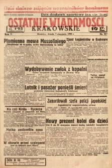 Ostatnie Wiadomości Krakowskie. 1935, nr 217
