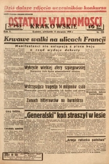 Ostatnie Wiadomości Krakowskie. 1935, nr 221