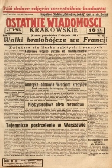 Ostatnie Wiadomości Krakowskie. 1935, nr 222