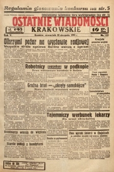 Ostatnie Wiadomości Krakowskie. 1935, nr 232