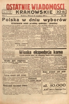 Ostatnie Wiadomości Krakowskie. 1935, nr 251