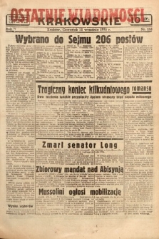 Ostatnie Wiadomości Krakowskie. 1935, nr 253