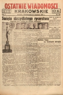 Ostatnie Wiadomości Krakowskie. 1935, nr 257
