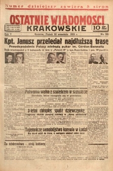 Ostatnie Wiadomości Krakowskie. 1935, nr 261