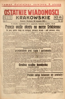 Ostatnie Wiadomości Krakowskie. 1935, nr 263