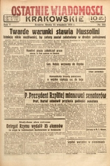 Ostatnie Wiadomości Krakowskie. 1935, nr 266
