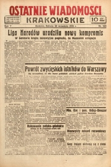 Ostatnie Wiadomości Krakowskie. 1935, nr 269