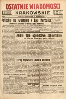 Ostatnie Wiadomości Krakowskie. 1935, nr 271