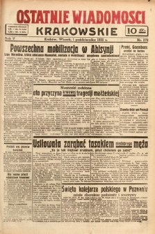 Ostatnie Wiadomości Krakowskie. 1935, nr 272