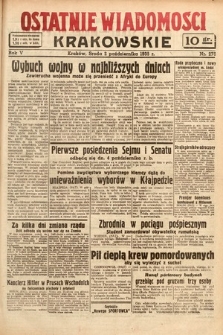 Ostatnie Wiadomości Krakowskie. 1935, nr 273