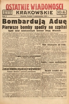 Ostatnie Wiadomości Krakowskie. 1935, nr 276