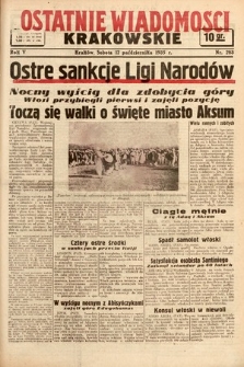 Ostatnie Wiadomości Krakowskie. 1935, nr 283