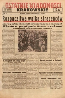 Ostatnie Wiadomości Krakowskie. 1935, nr 289